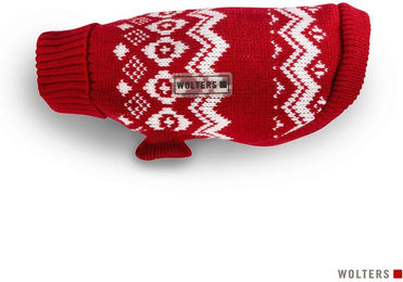 Wolters Hundepullover Norweger Pullover rot/weiß – Bild 1 von 3