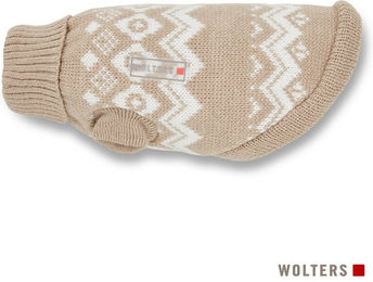 Produktbild von Wolters Hundepullover Norweger Pullover taupe/weiß