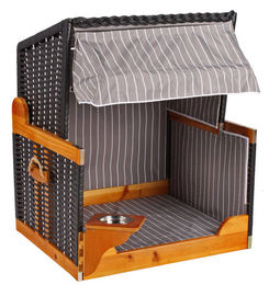 Wolters Hundestrandkorb Wacholder schwarz/grau-gestreift – Bild 1 von 8