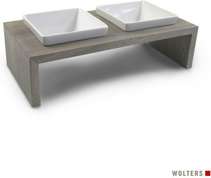 Produktbild von Wolters Napf-Set Futterstation Meshidai Doppelnapf True grau