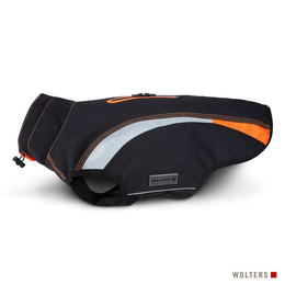 Produktbild von Wolters Regenjacke Xtra Strong für Dackel Schwarz/Neon Orange 48cm