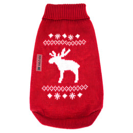 Produktbild von Wolters Strickpullover mit Elchmotiv rot/weiß - 1 Stk.