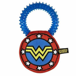 Produktbild von Wonder Woman Spielknochen Hundespielzeug mit Quietscher und Zahnfleischmassage