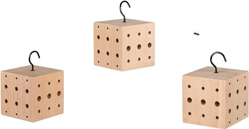 Produktbild von WONDERMAKE 3er Set Insektenhotel aus Buche-Holz