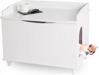 Produktbild von WONDERMAKE Katzenschrank für Katzentoilette groß aus Holz