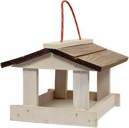 Produktbild von WOODOK Vogelhaus Massivholz-Vogelfutterhaus mit Aufhängeschnur, Holz,