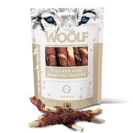 Produktbild von WOOLF Chicken And Rawhide Twister - 100 g