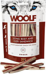Produktbild von WOOLF Long Beef And Cod Sandwich - 100 g