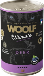 Produktbild von WOOLF Ultimate Adult Dog Deer and Blueberries 400g feuchte Nahrung mit Wild und Heidelbeeren für Hunde
