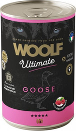 Produktbild von WOOLF Ultimate Adult Dog Goose and Raspberries 400g feuchte Nahrung mit Gans und Himbeeren für Hunde