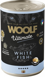 Produktbild von WOOLF Ultimate Adult Dog White Fish and Potatoes 400g feuchte Nahrung mit Fisch und Kartoffeln für Hunde