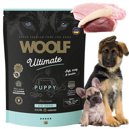 Produktbild von WOOLF Ultimate Soft Puppy 1 kg getreidefreie halbfeuchte Nahrung mit Ente und Truthahn für Welpen