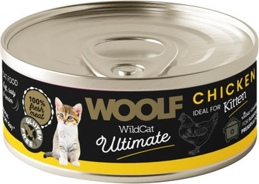 Produktbild von WOOLF Wild Cat Ultimate Kitten Chicken Pate 85g Pastete mit Hähnchen für Kätzchen