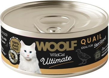 Produktbild von WOOLF Wild Cat Ultimate Sterilised Quail Pate 85g Pastete aus Wachteln für Katzen