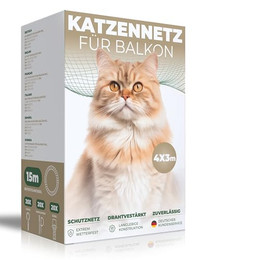 Produktbild von WOOWOOD Katzennetz für Balkon drahtverstärkt - 12 m