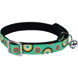 Produktbild von Wouapy Katzenhalsband Psyche Pastelltürkis mit Glocke