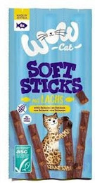 Produktbild von WOW 32 x 6 x 5g Soft Sticks Katzensnack Lachs-Sparpaket