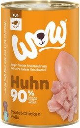Produktbild von WOW 400g Dose Hundenassfutter Sparpaket 12 x 400 Gramm Huhn pur