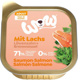 Produktbild von WOW Adult 150g Hundenassfutter Sparpaket 22 x 150 Gramm Lachs mit Tomate