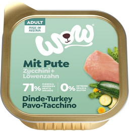 Produktbild von WOW Adult 150g Hundenassfutter Sparpaket 22 x 150 Gramm Pute mit Zucchini