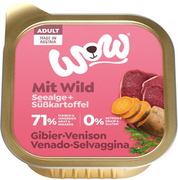 Produktbild von WOW Adult 150g Hundenassfutter Sparpaket 22 x 150 Gramm Wild mit Süßkartoffeln
