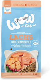 Produktbild von WOW Adult 4 x 2kg Lachs Katzentrockenfutter-Sparpaket