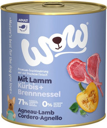 Produktbild von WOW Adult 800g Dose Hundenassfutter 6 x 800 Gramm Lamm mit Kürbis