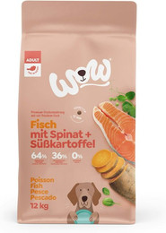Produktbild von WOW Adult Fisch mit Süßkartoffeln Hundetrockenfutter Sparpaket 2 x 12 Kilogramm