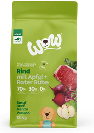 Produktbild von WOW Adult Rind mit Spinat Hundetrockenfutter Sparpaket 2 x 12 Kilogramm