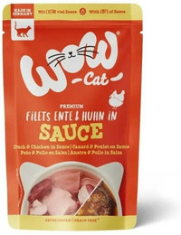 Produktbild von WOW Beutel 85g Katzennassfutter 16 x 85 Gramm Ente&Huhn in Sauce