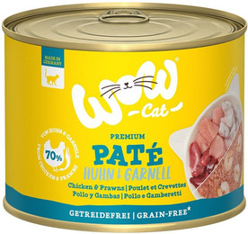 Produktbild von WOW CAT Adult Huhn & Garnelen - 6 x 200 g