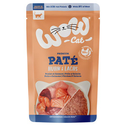 Produktbild von WOW CAT Adult Paté Huhn & Lachs - 12 x 125 g