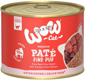 Produktbild von WOW CAT Adult Paté Rind Pur - 6 x 200 g