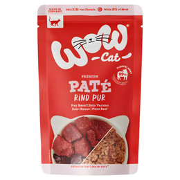 Produktbild von WOW CAT Adult Paté Rind Pur - 12 x 125 g