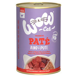 Produktbild von WOW CAT Adult Rind & Pute - 6 x 400 g