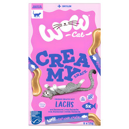 Produktbild von Wow Cat Creamy Snack mit Lachs - 5 x 15 g