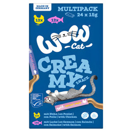 Produktbild von WOW Cat Creamy Snack Mixpaket - 24 x 15 g