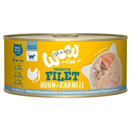 Produktbild von WOW CAT Filet Hühnerfilet mit Garnelen - 12 x 70 g