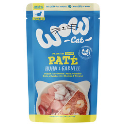 Produktbild von WOW CAT Junior Huhn & Garnele - 12 x 125 g