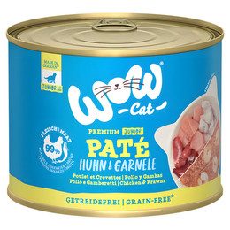 Produktbild von WOW CAT Junior Huhn & Garnele - 6 x 200 g