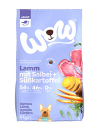 Produktbild von WOW Hunde Trockenfutter Adult Lamm mit Salbei & Süßkartoffel - 6 x 1 kg