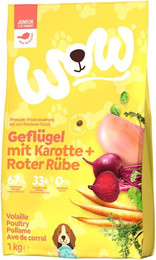 Produktbild von WOW Junior Minis Geflügel mit Karotten Hundetrockenfutter - 2 x 1 kg