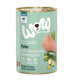 Produktbild von WOW Nassfutter für Hunde Adult Pute mit Zucchini - 6 x 800 g