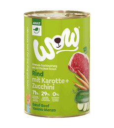 Produktbild von WOW Nassfutter für Hunde Adult Rind mit Karotten - 6 x 800 g
