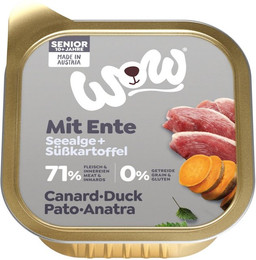 Produktbild von WOW Senior 150g Hundenassfutter Sparpaket 22 x 150 Gramm Ente mit Süßkartoffeln