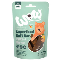 Produktbild von WOW SUPERFOOD Soft Bar Pute mit Birne - 150 g