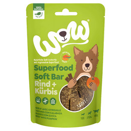 Produktbild von WOW SUPERFOOD Soft Bar Rind mit Kürbis - 6 x 150 g