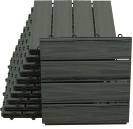 Produktbild von WPC Fliesen 30 x 30 cm anthrazit profiliert - 1 m