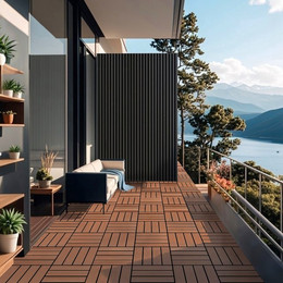 Produktbild von WPC Holzfliesen BAVARO Hellbraun