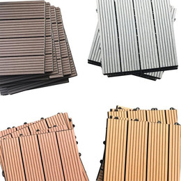 Produktbild von WPC Holzfliesen Dunkelbraun